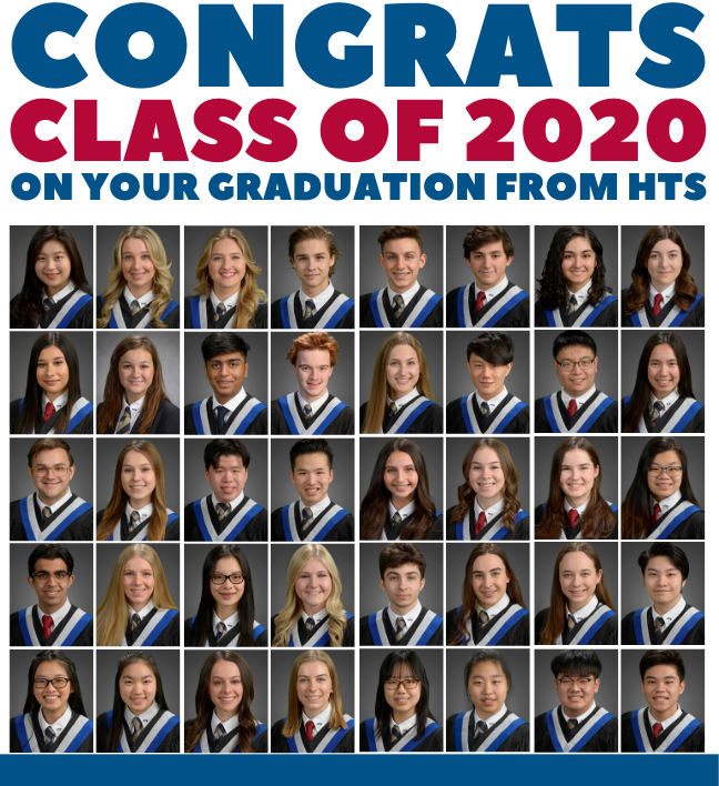 HTSRichmondHill's tweet photo. Congratulations to the Class of 2020 — a resilient Class who is courageous in all that they do. Welcome to the @htsalumni community, and good luck in all of your future endeavours! #Classof2020 #Graduation2020 #SeniorYear #HTSHawkPride https://t.co/vJE8QzcahK