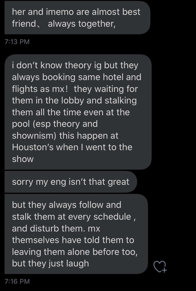 i have been told @/Shownism_618 and @/wonyoulove115 are friends with @/ImEmotional0126 and they’re sasaengs as well. they book same flight + same hotel as mons*ta x. they also invade the members’ privacy. please unfollow as well or unfollow me if you don’t want to unfollow them.