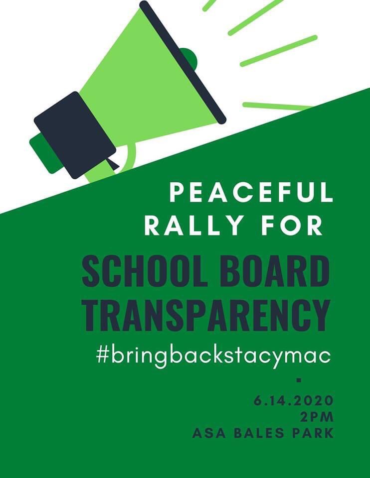 RebeccaFanter's tweet photo. I wanted to make sure a lot of people know about this rally. Word on the streets of Westfield is that the rally is organized by teachers. Three people in our whole city should not be able to vote to have a successful principal reassigned &amp; not tell us why #bringbackstacymac https://t.co/jEB6uiejC3