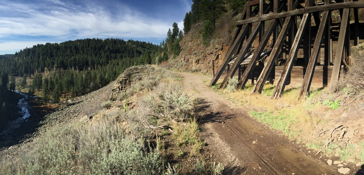 DestYellowstone's tweet photo. The Yellowstone Shortline Trail will follow the historic route of the railroad from the Montana-Idaho border to West Yellowstone. The trail project is currently in fundraising mode has a foundation matching donations 2-to-1. More information is at https://t.co/8baqZ5CP0N. https://t.co/4gkVqt5oKY
