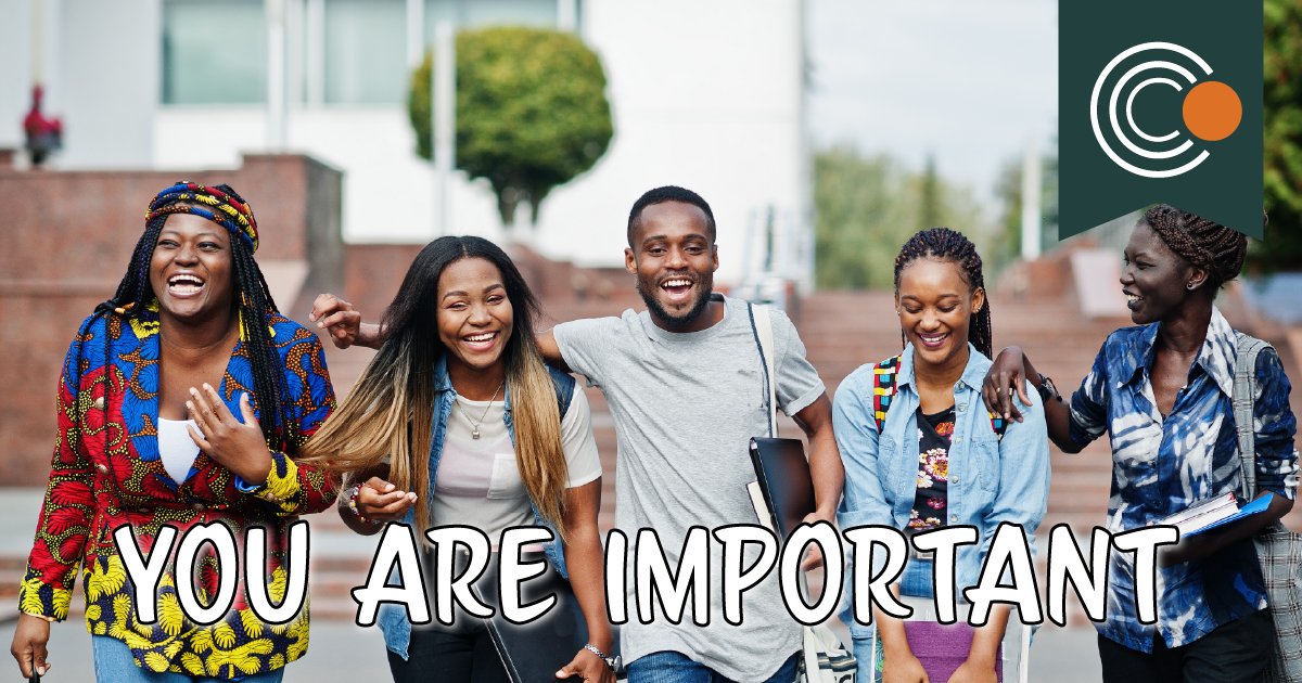 CCCOnlineEdu's tweet photo. You are important! #WeAreHere to help you see that. 1/6 https://t.co/VhaS5NnLFB