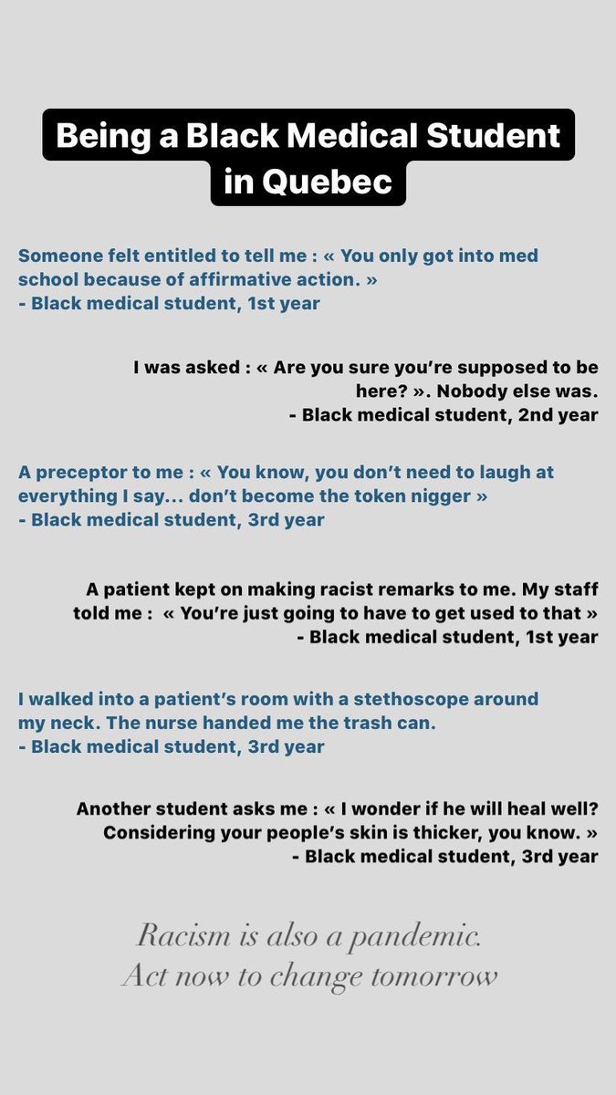 Quebec Black Medical Students’ Association tweet media