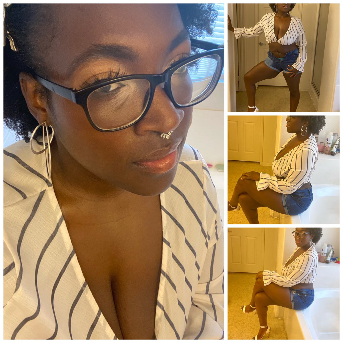 My stomach is full of wrinkles and stretch marks from all my babies...oh well #motherofseven #80lbsdown #melanin #melaninmagic #blkgirls #blackmothers