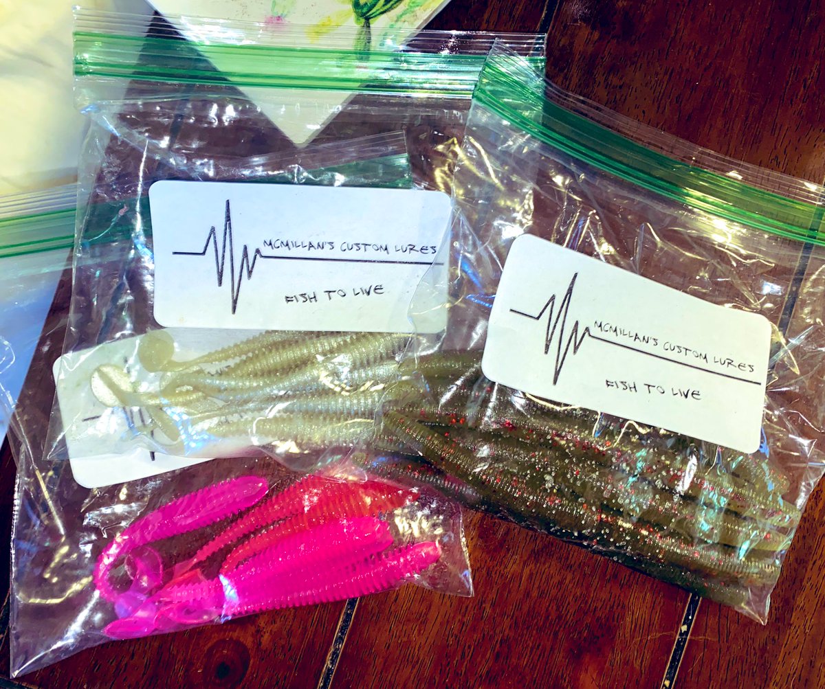 countylinephoto's tweet photo. Hot pink and pearl white swim baits, watermelon red senkos out for delivery! #fishtolive #bassfishing #happyweekend https://t.co/pbYPHvrubA
