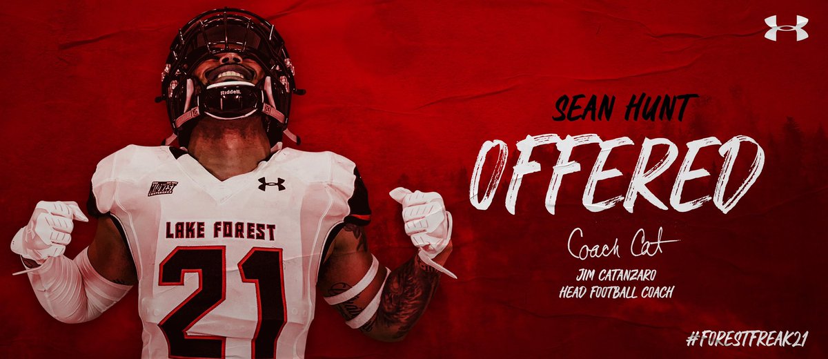 Sean1hunt's tweet photo. After a long conversation with @CoachKiernanFB I am blessed to say that I have received my first offer from Lake Forest College! @Coach_Phelps11 @LFC_FOOTBALL https://t.co/cddmck7fQa
