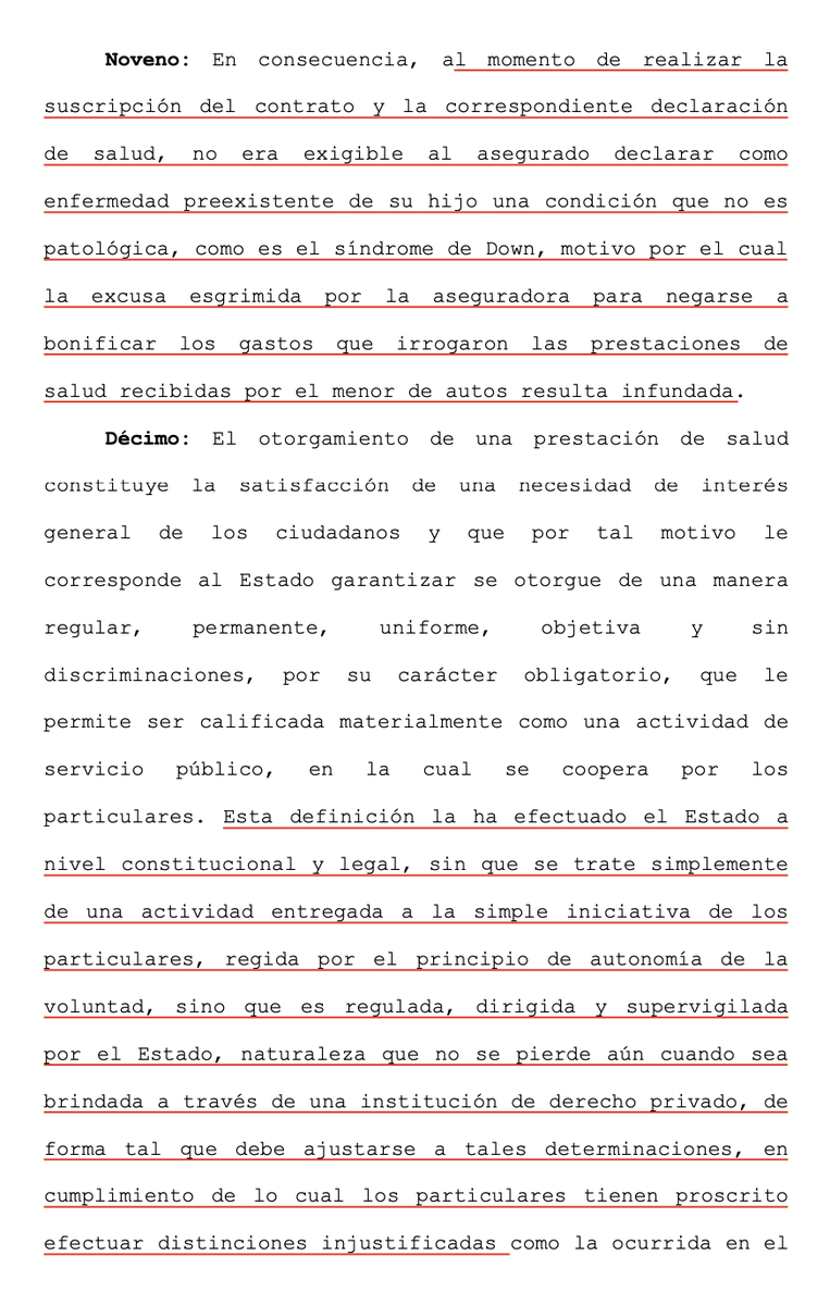LuisCorderoVega's tweet photo. CS (12.6.2020, rol 38834-2019, rp) el síndrome de down no es una patología. Es una anomalía congénita, que acompañara a una persona en su desarrollo. En consecuencia, no es exigible a padre declarar tal situación como enfermedad preexistente al suscribir un contrato de salud. https://t.co/Af8wmnQIgc