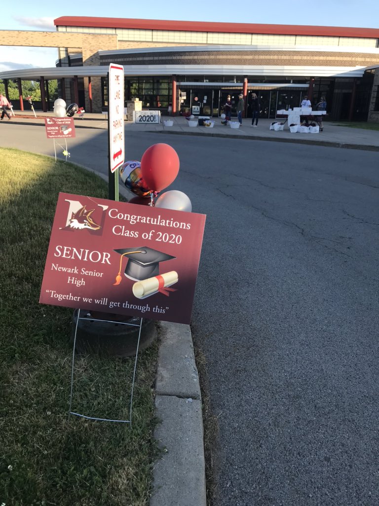 Matt_l_cook's tweet photo. Wow! Senior cap and gown parade @Newark_HS was INCREDIBLE!! I’m not crying, you’re crying. #ChooseJoyNCSD https://t.co/DajCfcpPTf