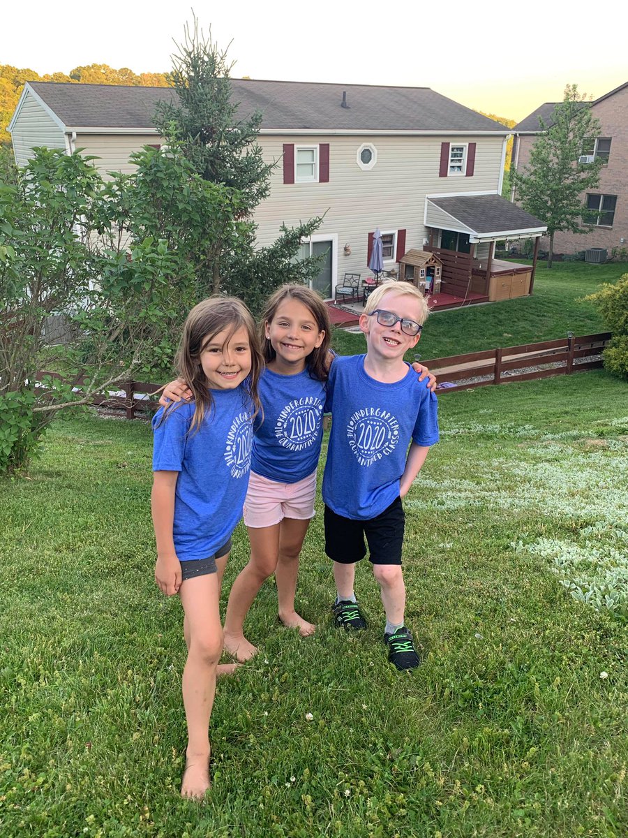 Kindergarten Grads 2020! Thank you for the shirts and visits! <a href="/ToniECarroll12/">Toni Carroll</a> <a href="/BSanders3421/">Becky Sanders</a> 💙💛 <a href="/JoeWalkerES/">Joe Walker ES</a> #Mc3G