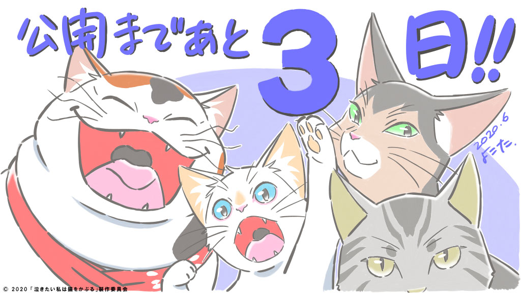 映画 泣きたい私は猫をかぶる 泣き猫 配信まで あ と ３ 日 きょうのイラスト 作画監督 横田匡史 さん 泣きたい私は猫をかぶる 6 18 Netflix にて16時 全世界独占配信 T