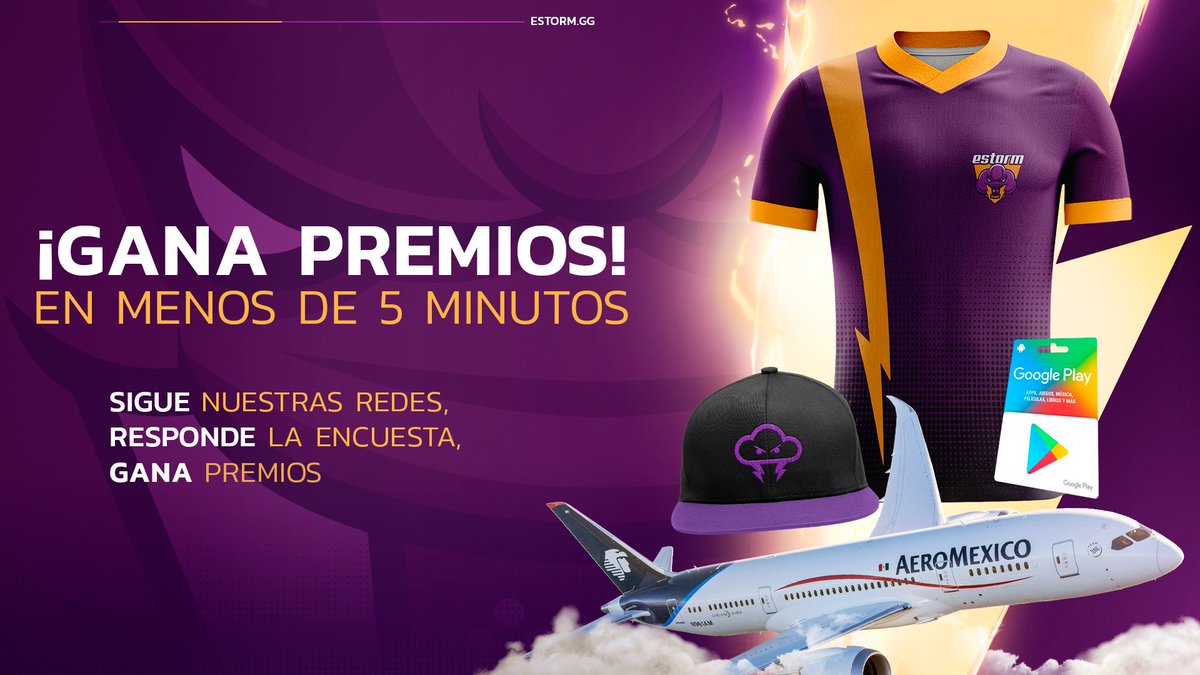¡Gana premios en menos de 5 minutos! responde la encuesta del enlace y estarás participando.🤩

▶️ bit.ly/3cZi4Uz
📅 vigencia hasta el 30 de junio

#GoESTORM 🌩️