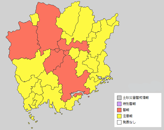 岡山県公聴広報課 岡山県の岡山 市と美咲町に大雨警報が発表されました 新見市と真庭市の大雨 洪水警報 吉備中央町の大雨警報は継続中です 河川の増水 土砂災害などに警戒してください また 今後の気象 防災情報に 注意してください 岡山県災害