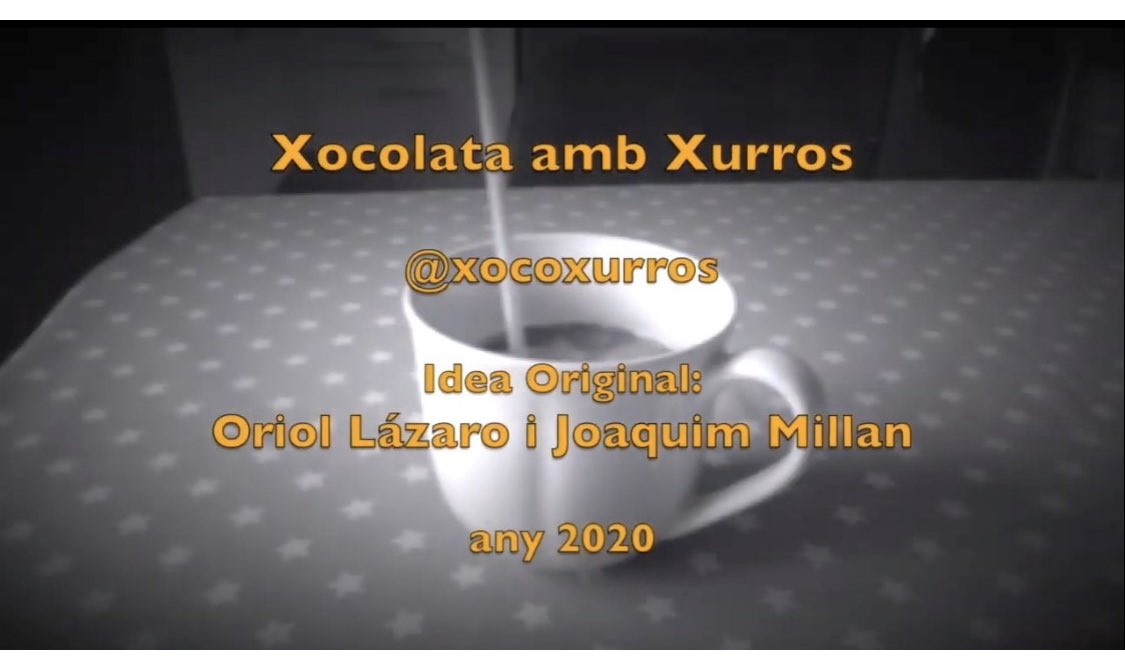 xocoxurros's tweet photo. 🚨L’equip de #xocoxurros (l’Oriol i el Quim) ha estat aquesta setmana treballant per preparar un especial per divendres vinent‼️
Serà un #xocoxurros diferent, què farem, com ho farem i on ho farem❓👉🏻 NO us ho perdeu‼️ #volemsaber #bechocolat #xocolata #xurros #informació 😊☕️🔝 https://t.co/h90OJTy3km