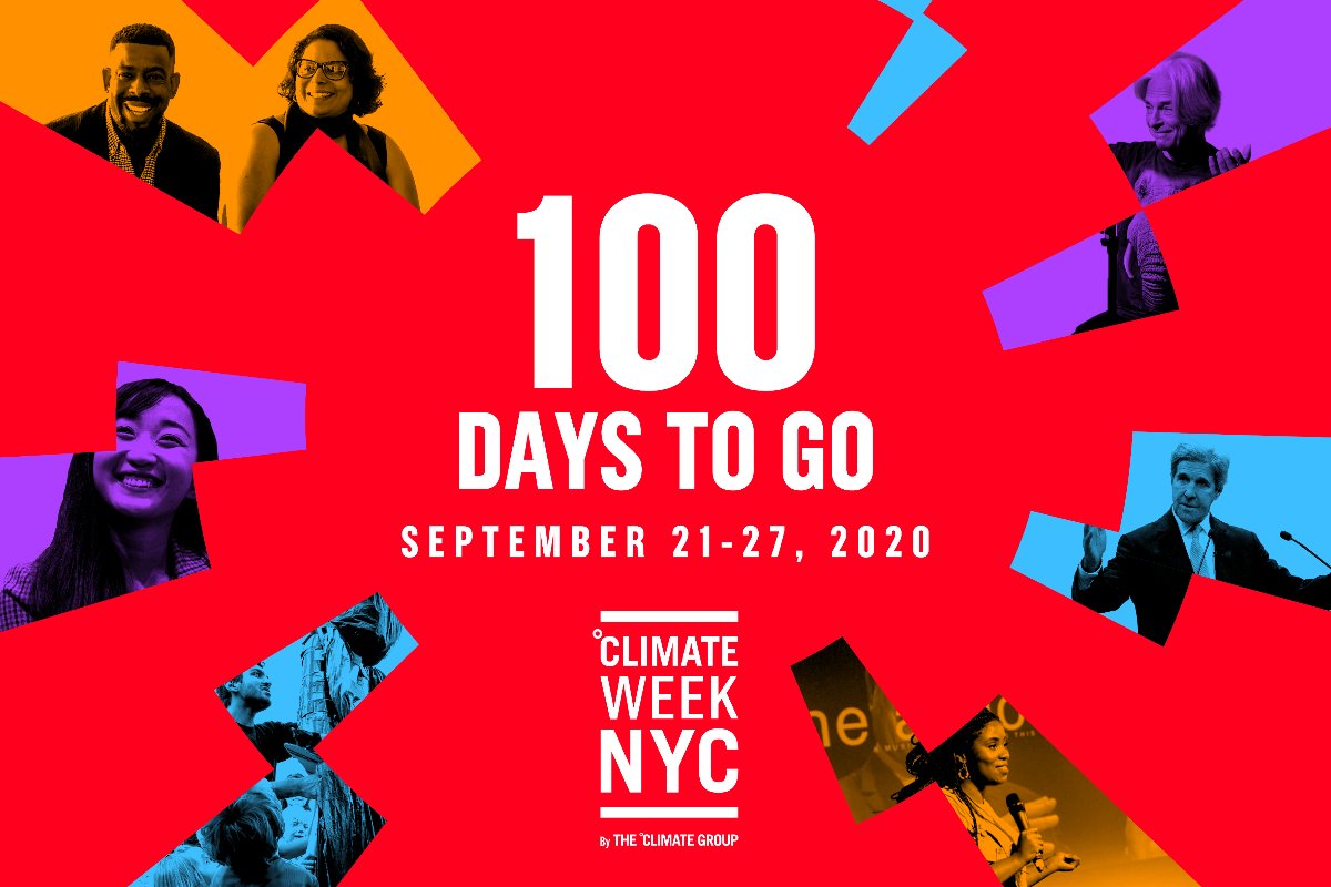 Today marks 100 days until #ClimateWeekNYC! We are proud to be part of a network of over 350 leading businesses, showcasing critical climate conversations and championing the collective efforts being made to help build a better future. <a href="/ClimateGroup/">Climate Group</a> >fal.cn/38Bim