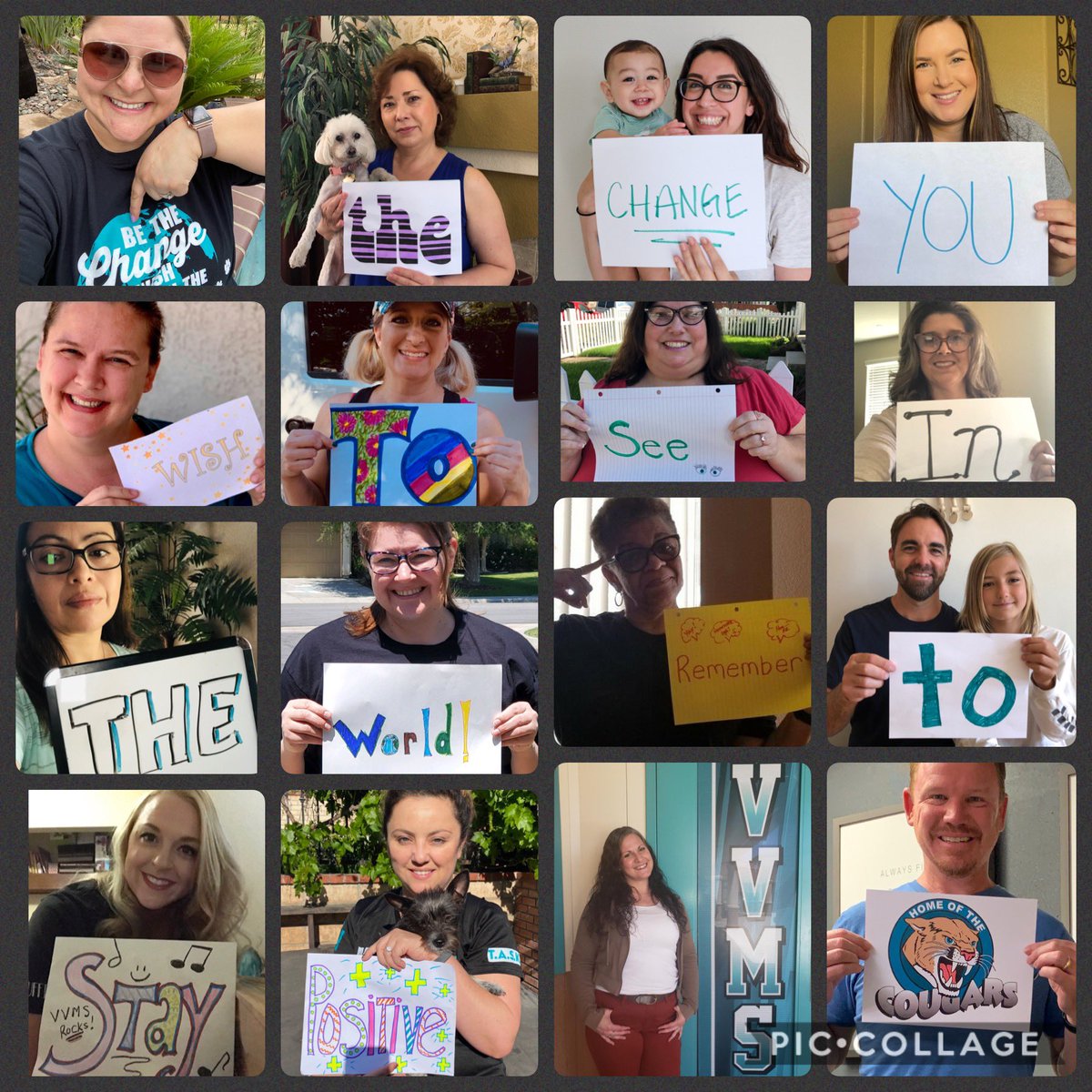 VistaverdeMs's tweet photo. ✨”Cougar Family Friday” summer break message from our family to yours!🐾💞We hope you have a great summer & stay safe! ☀️😷💕🌼🌿Be the change this world needs! 🌎🙌🏽💞We’re all in this together VVMS fam!! 💜#vvmscougarscare #CougarStaffultyCares #CougarsOnTask #VVinthistogether https://t.co/uEjGtHhLS4