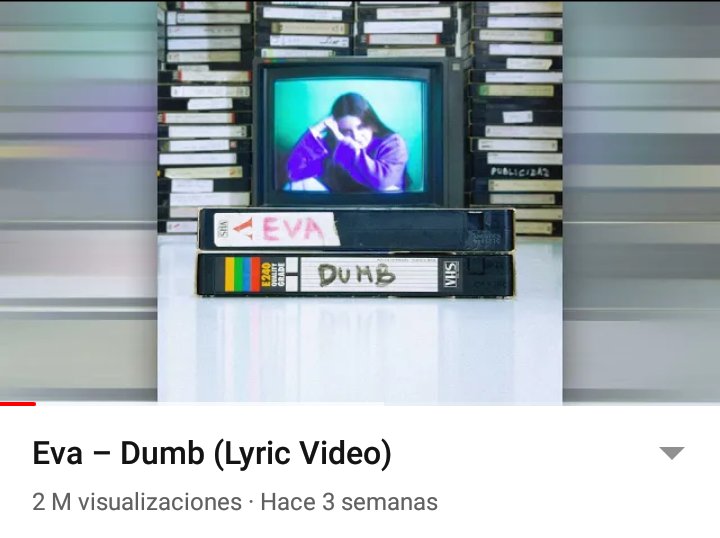 RafaMorCab8's tweet photo. "Dumb" ha llegado a los 2 millones de visualizaciones. ¡Qué orgulloso estoy de ti y de todo lo que estás consiguiendo! Enhorabuena Eva #Dumb2M https://t.co/cg2cSH0yCg