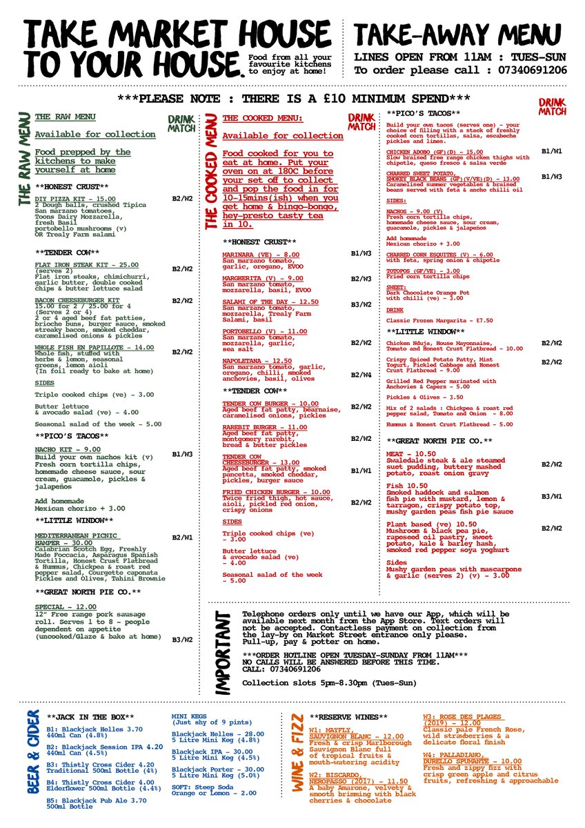 MHA Takeaway Menu updated ✨
OPEN Tuesday-Sunday
CALL. :  07340691206 (from 11am) 
COLLECTIONS : 5.00pm-8.30pm nightly #Takeaway #Menu #Altrincham #Pizza #Wine #Taco #Beer #Burger #Salad #Chips #Pie #FrozenMargarita #AltyMarket #Takeout