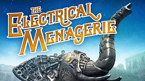 TravisBaldree's tweet photo. So @writeratops &amp; I won in the Fantasy category at the @AudiobookAwards tonight with "The Electrical Menagerie" and I'm over the moon. The book is so special, and I'm feeling very thankful and just happy to work in such a fabulous industry. Yay! https://t.co/ad4PU2bMSX