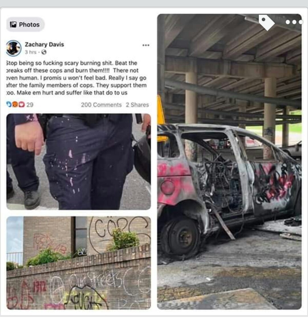 5. When you see the RAGE and the HATE in young Americans towards Police Officers, what do you think?Think LONG and hard about that. They have PLANS & many have publicly stated that they WANT cops to suffer. F12 - F*ck LawACAB - All Cops are Bastards