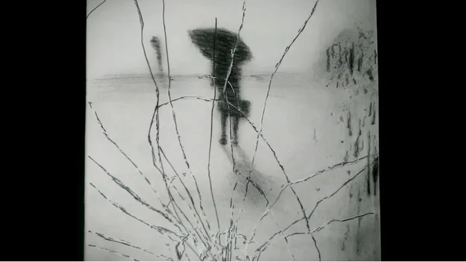 まだ絵を描き始めた頃に
「ひびの入った雨に濡れたガラス窓と傘をさす男」
という情報量が多い絵を描きました

水滴は何回も描いたけど雨関連はあんま描いてない
んだなと
#鉛筆画 #雨の日 