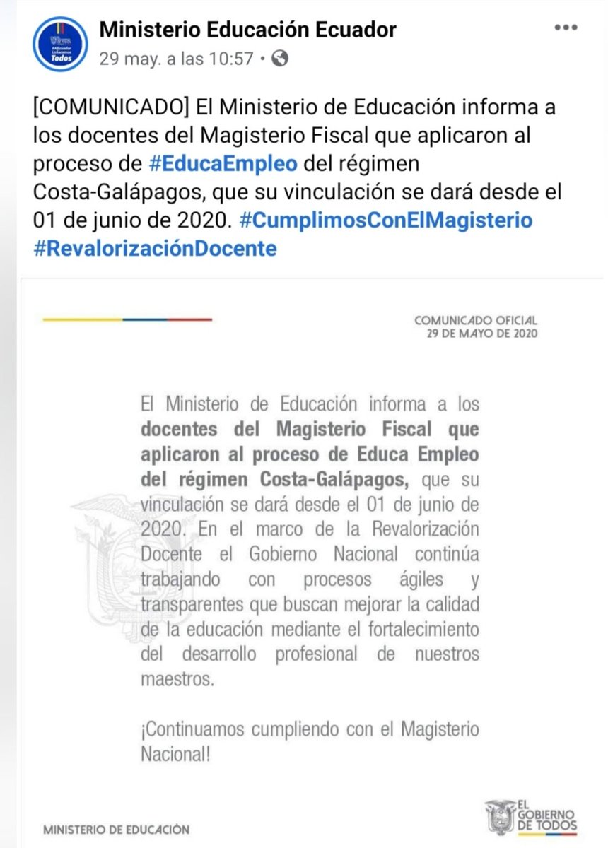 dchavez882's tweet photo. @WilmerSantacru3 @FinanzasEc @monserratcream1 @ottosonnenh @Lenin @AsambleaEcuador @MiguelNicola3 @cesarlitardo La mayoría de docentes fueron localizados días atrás por los distritos donde pedían hacer la declaración en la contralorías con fecha 01 de junio y ahora nos salen con esta novedad @WilmerSantacru3 @josemunoz816 @monserratcream1 @FinanzasEc @AsambleaEcuador @cesarlitardo https://t.co/wY35rYfgFC