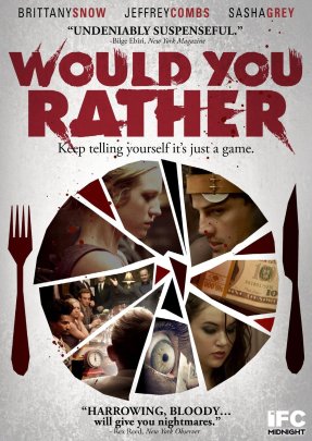 (Netflix, Prime) Would You Rather (2012) - Not a *personal* favorite  #dinnerparty  #horror, but notable for its  #Saw-type vibe if you're into that kind of thing, or if you like being tense AF. Plus it's on 2 platforms.  #greed  #jigsaw  #tortureporn  #BHorror (5/X)