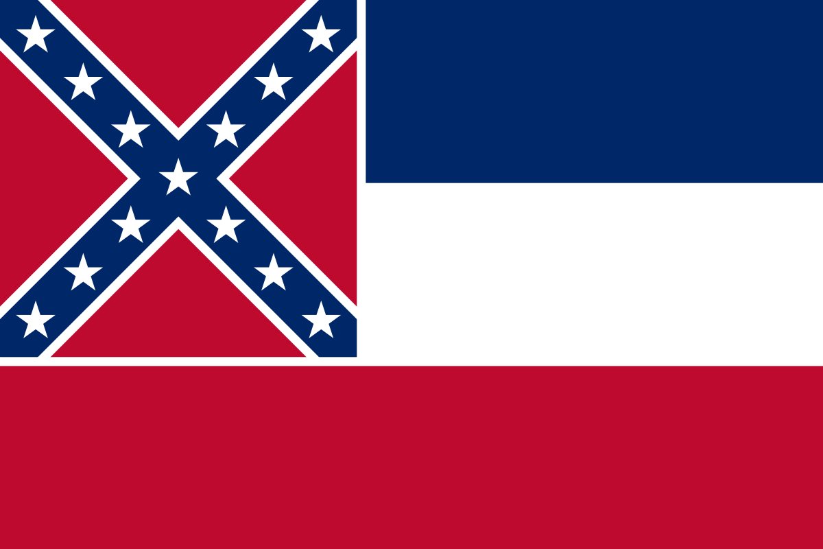 Vardaman on Mississippi 1890 constitution overhaul: "Mississippi's constitutional convention was held for no other purpose than to eliminate the n**ger from politics. Not the ignorant—but the n**ger."This was the mindset of MS's house leader when they adopted THIS flag. 6/