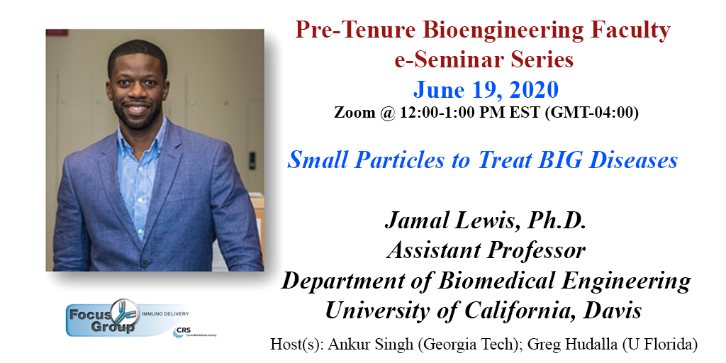 Ankur Singh (@dr_asingh) on Twitter photo On June 19th, 12 PM EST, Dr. Jamal Lewis <a href="/ucdavis/">UC Davis</a> will teach us #bioengineering solutions for the treatment of #autoimmune #rheumatoid #arthritis and #autism. Will you be there to listen to <a href="/JamalSLewisPhD/">Jamal S. Lewis</a>? I'll be there. Please RT, spread the word! #immunoengineering <a href="/UCDavisCOE/">UC Davis College of Engineering</a> On June 19th, 12 PM EST, Dr. Jamal Lewis <a href="/ucdavis/">UC Davis</a> will teach us #bioengineering solutions for the treatment of #autoimmune #rheumatoid #arthritis and #autism. Will you be there to listen to <a href="/JamalSLewisPhD/">Jamal S. Lewis</a>? I'll be there. Please RT, spread the word! #immunoengineering <a href="/UCDavisCOE/">UC Davis College of Engineering</a>