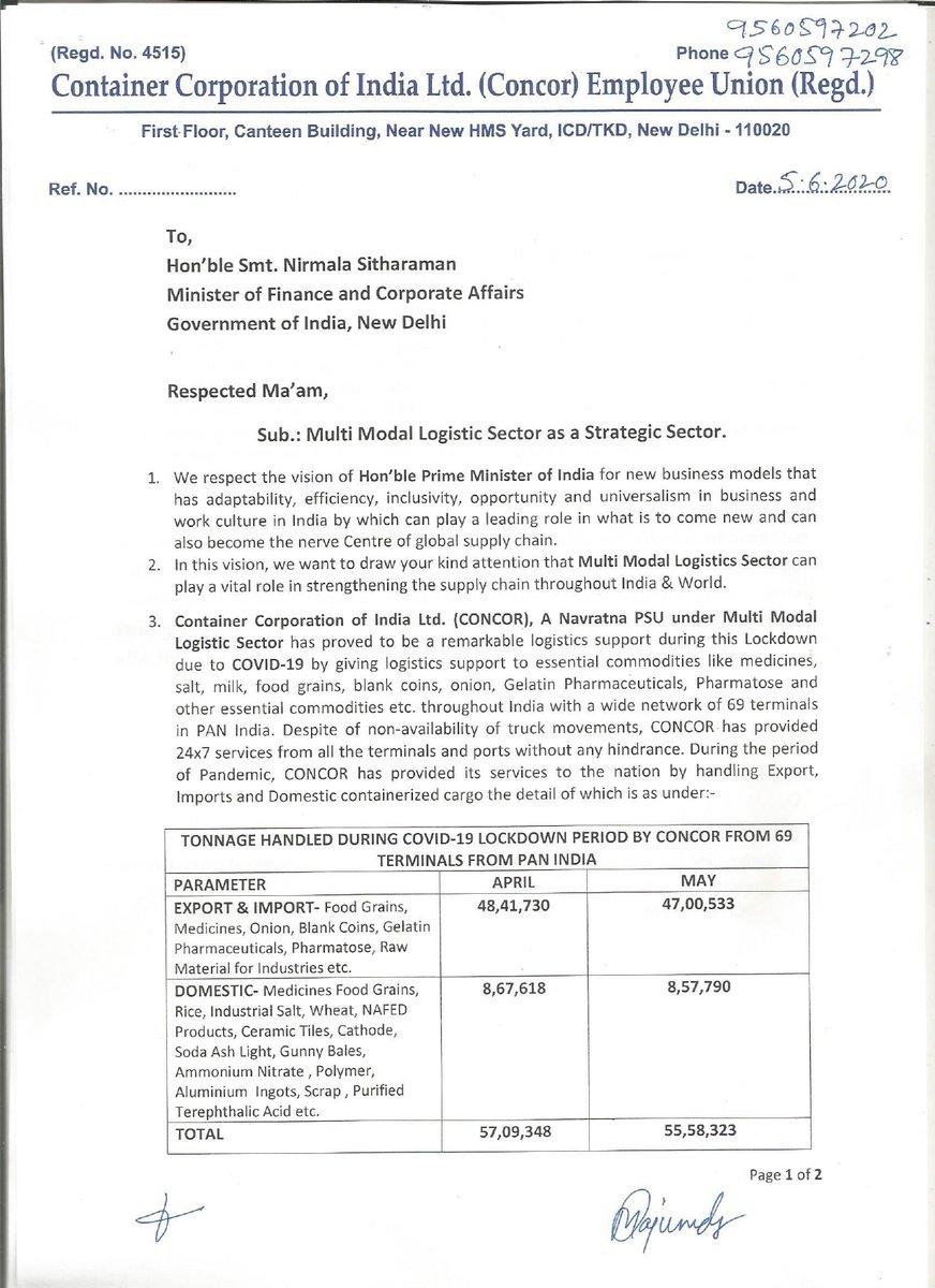 CONCOR EMPLOYEE UNION tweet media