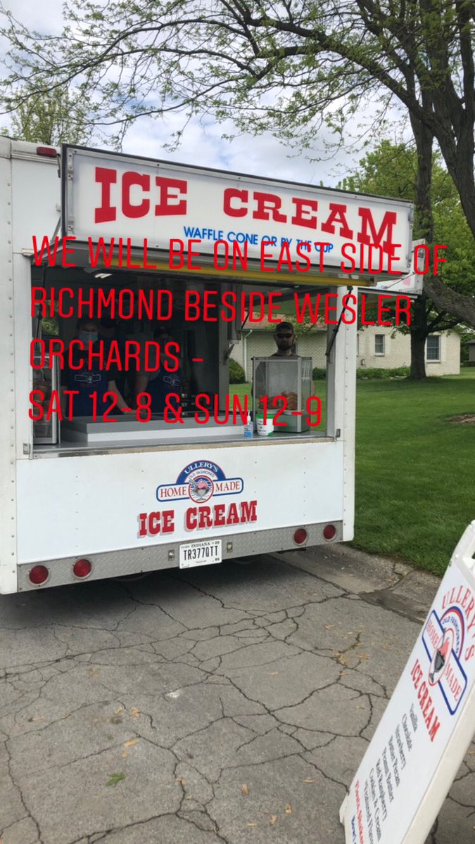 Richmond- East Side next to Wesler Orchards tent! Peach Ice Cream will be there. 🍑#ullerysicecream #weslerorchards #richmondbargaincenter