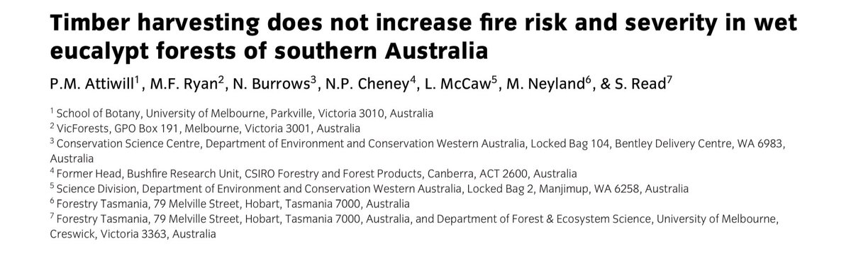VicForests, the moustachioed bad guy of this thread, will often cite science in its arguments. But almost always they are studies by scientists in the industry itself, or to whom VicForests gives money. As recently as May,  @CeoForests was tweeting this out on repeat:
