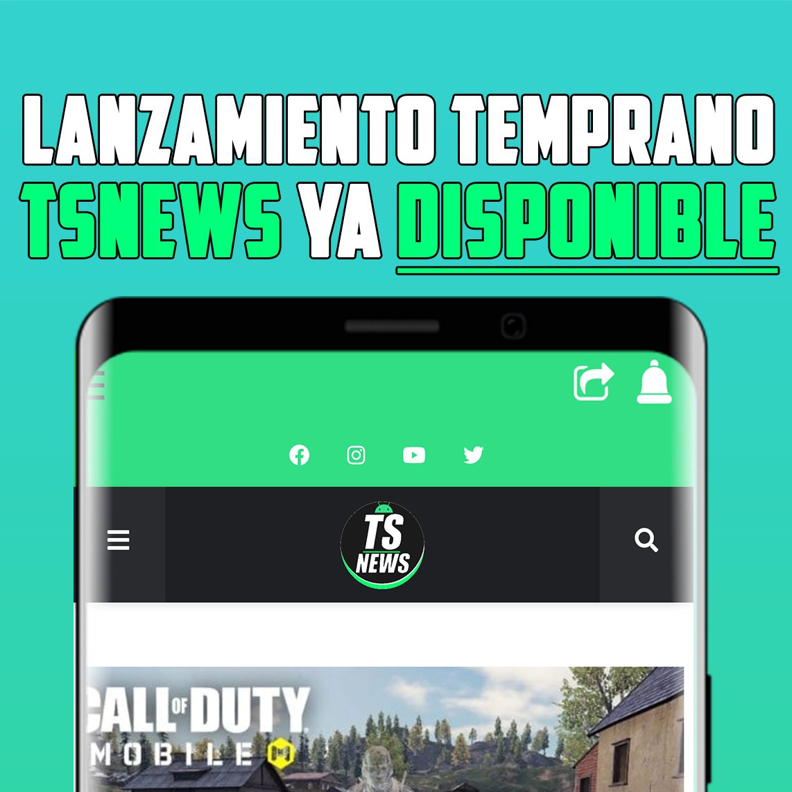 ¡LANZAMIENTO TEMPRANO! - TSNews ya DISPONIBLE
• TSNews: play.google.com/store/apps/det……
• TSNews+: play.google.com/store/apps/det…

Oficialmente sale el día 15 de Junio en el canal, pero los de Instagram/Facebook podrán acceder primero 🔥🍀