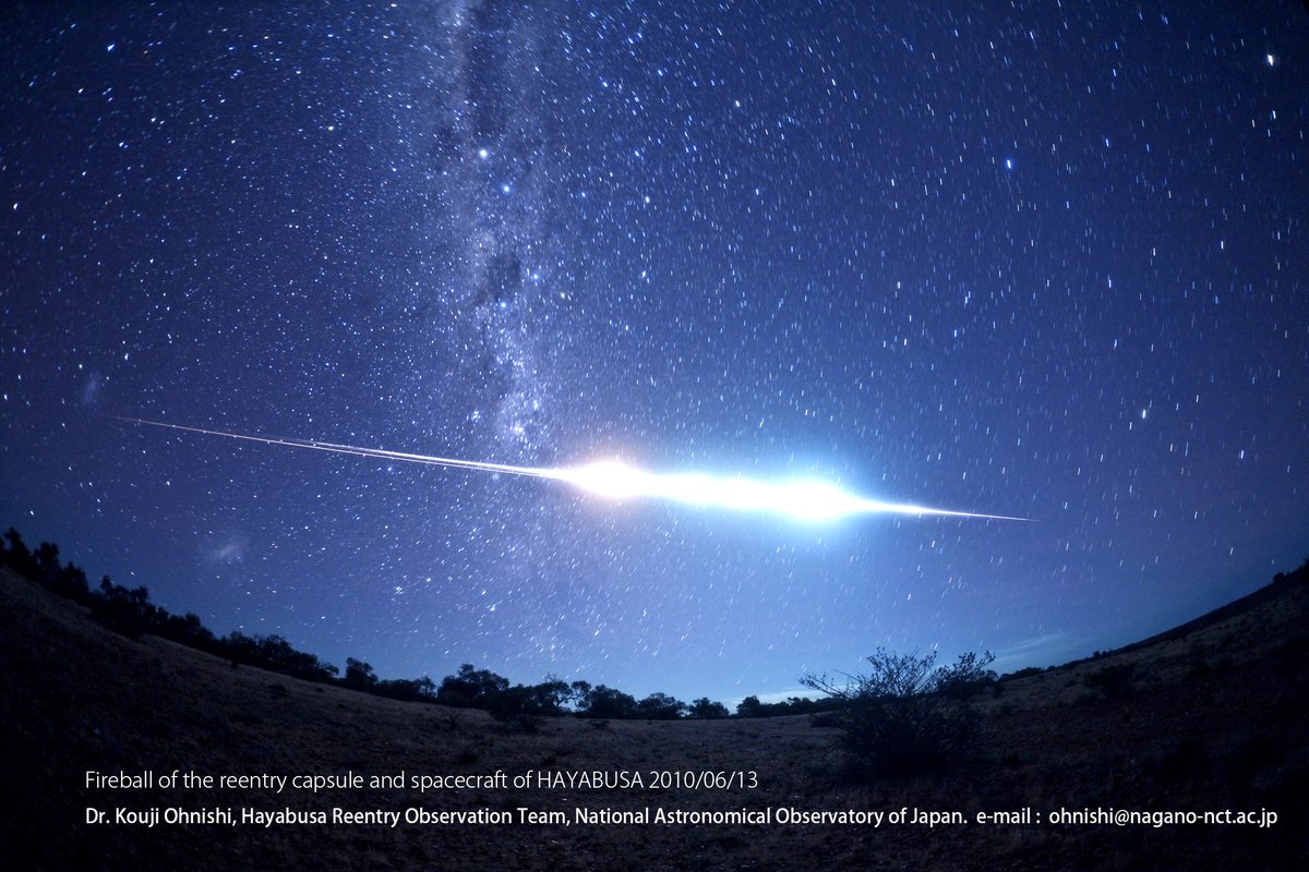 Kouji Ohnishi 大西浩次 はやぶさ の最後の仕事 10 06 18 1 大西浩次 日本の小惑星探査機 はやぶさ は 小惑星イトカワへの着陸 その表面の岩石を回収し その岩石を入れたカプセルを地球に届けに帰ってきた 6月13日22時52分 はやぶさ本体は