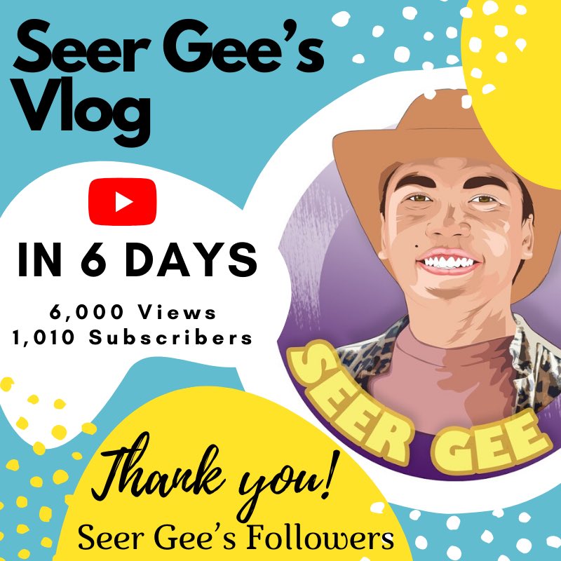 seergee2020's tweet photo. A huge congratulations  to Seer Gee Glenne Berja Lagura and to Seer Gee’s #VlogTeam for the overwhelming success of Seer Gee’s Vlog. https://t.co/dx8aKhAKR7