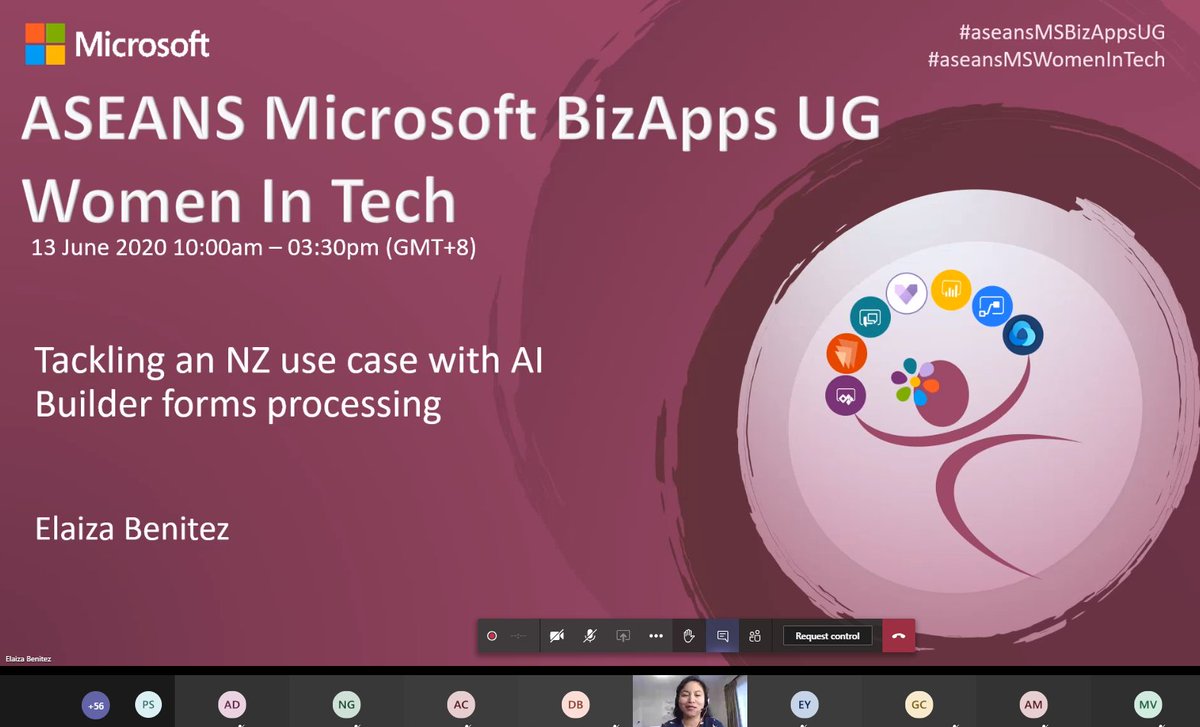 d365bits's tweet photo. ASEANS MS BizApps UG - "Women In Tech"
@benitezhere is presenting now about AI Builder
Join : https://t.co/DT8JLhIZVJ
@DynamicMano @GeethaCtweets @benitezhere @anjCerbolles @aprildunnam @donasarkar @83_laney
#aseansMSBizAppsUG #aseansMSWomenInTech https://t.co/zmYqZrkbEl