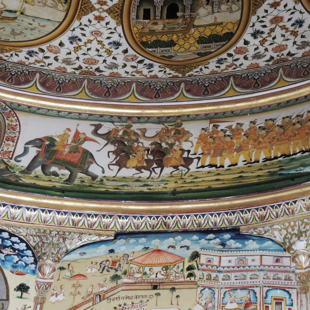 ऊ is for ऊंंट. Pic 4 is from the Bhandasar Jain temple in Bikaner, showing camels as part of an army procession.  #AksharArt  #ArtByTheLetter