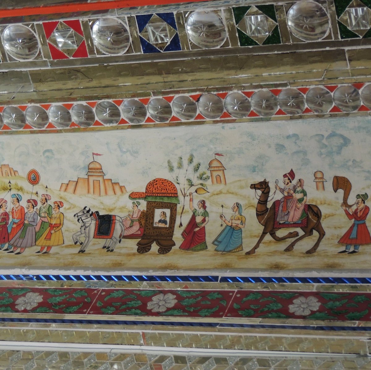 ऊ is for ऊंंट. Pic 6 is from one of the grand Havelis of Jaisalmer (19th century) where the camel is part of a procession painted on the wall.  #AksharArt  #ArtByTheLetter