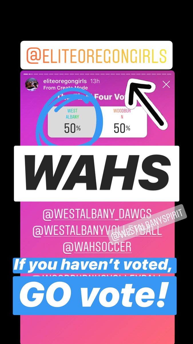 MrsKRMarsh's tweet photo. Go to ELITE OREGON GIRLS on Instagram and vote for @WestAlbanyHS https://t.co/oRzAgj36DT