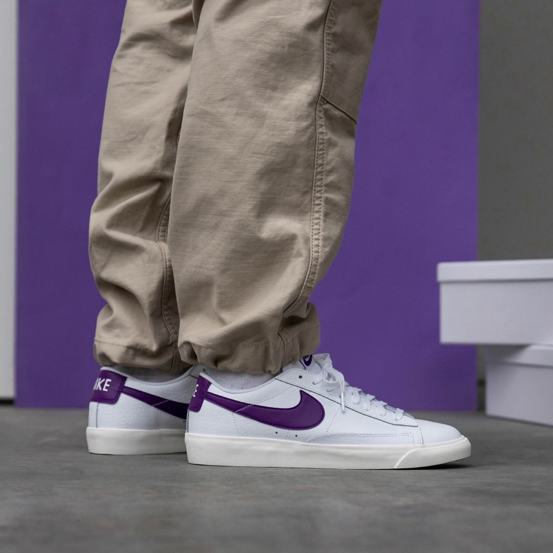 Inside Sneakers ar Twitter: "Nike Blazer Low Leather White / Purple https://t.co/WlcPH1rClC Credit : Asphaltgold — #nike #blazer #sneakerhead #sneakersaddict #sneakers #kicks #footwear #shoes #fashion https://t.co/4YjLdqxAVj" Twitter