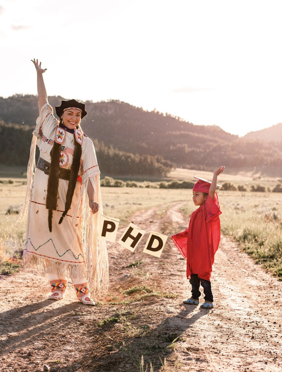 native4data's tweet image. I'm Dr. Desi now! To defend on my homelands in our tribal college with family, friends & my fellow tribal citizens on the line is surreal. I had my son in the middle of the grind. He graduates today too. Nea'eše to my amazing @ua_sociology committee. I'll never forget today. 🙌🏾