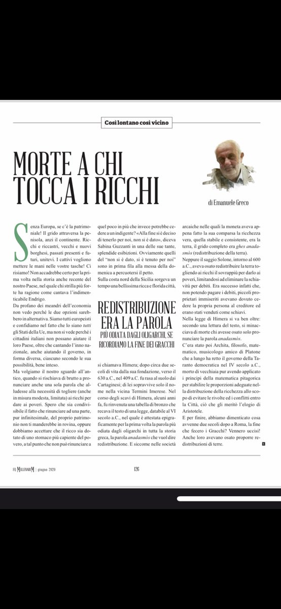 Surfiniae's tweet photo. #Giugno2020 #FQMillenium Morte a chi tocca i ricchi https://t.co/vMeogKfuny
