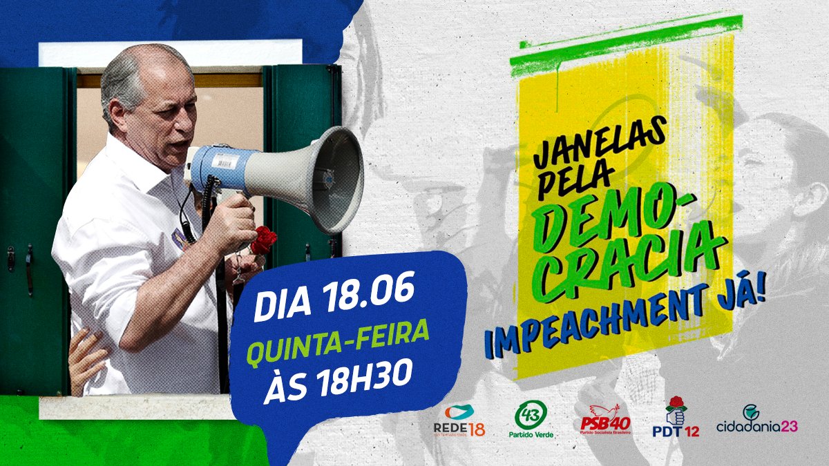 Todos e todas na luta para tirar esse presidente irresponsável e genocida do governo. Compartilhe e participe do ato #JanelaspelaDemocracia! ✊🇧🇷
#ForaBolsonaro #ImpeachmentJá