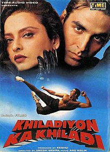 #24years complete #KhiladiyonKaKhiladi is a 1996  action film starring #Rekha in her first villain role, #AkshayKumar, #RaveenaTandon and former WWF wrestlers 'Crush' and Brian Lee as '#TheUndertaker'. It was the 6th highest-grossing movie of the year 1996.