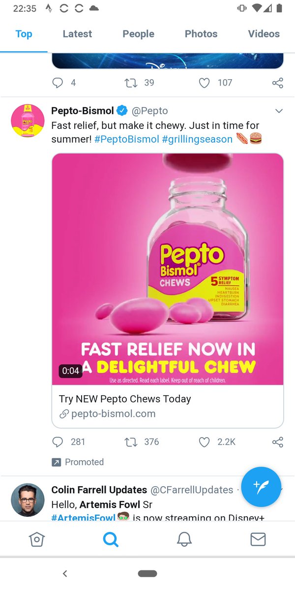 JPD2_Miler's tweet photo. A little too on point that this targeted ad showed up while scrolling responses to the #ArtemisFowl movie. I wish I could have the LEP mind wipe the last 90 minutes out of my brain #worstmovieever https://t.co/KyzpdEmgDL