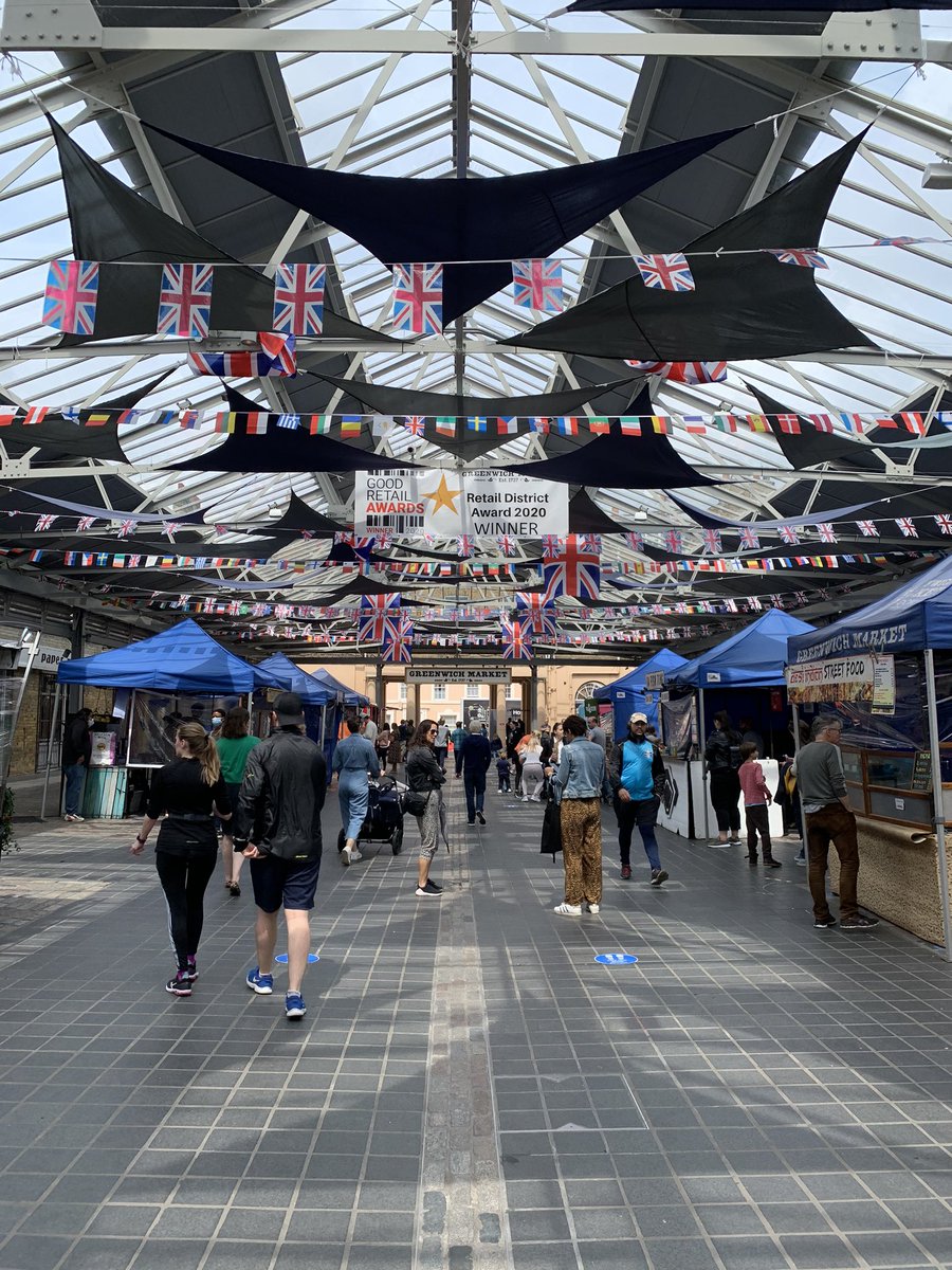 Excited to see our little community begin to slowly reopen. Taken yesterday <a href="/greenwichmkt/">Greenwich Market</a>  😍 <a href="/Royal_Greenwich/">Royal Borough of Greenwich</a>