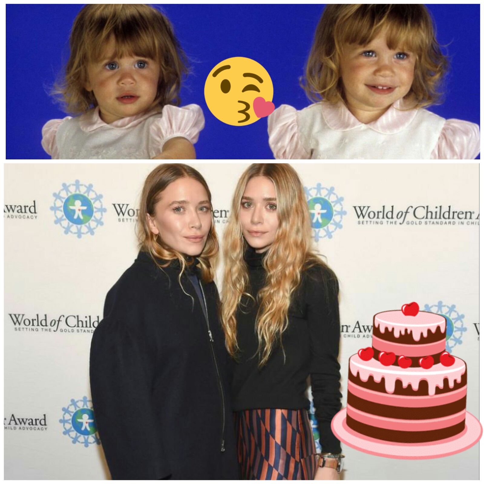 Happy birthday Mary-Kate and Ashley Olsen       . Thank you for unforgettable childhood   