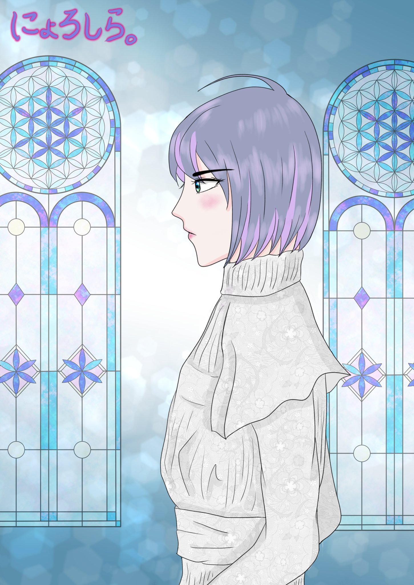 ニョロシラ 寂乱合同誌boothにあり〼 ヒプマイ 世界の名画 フランス絵画マリー なんとかネットさんの取り巻きホニャニャック公爵夫人をオマージュした髪下ろしてる獄さん 天国獄誕生祭 天国獄生誕祭 １日１回ヒプマイお絵描き ヒプマイ好き