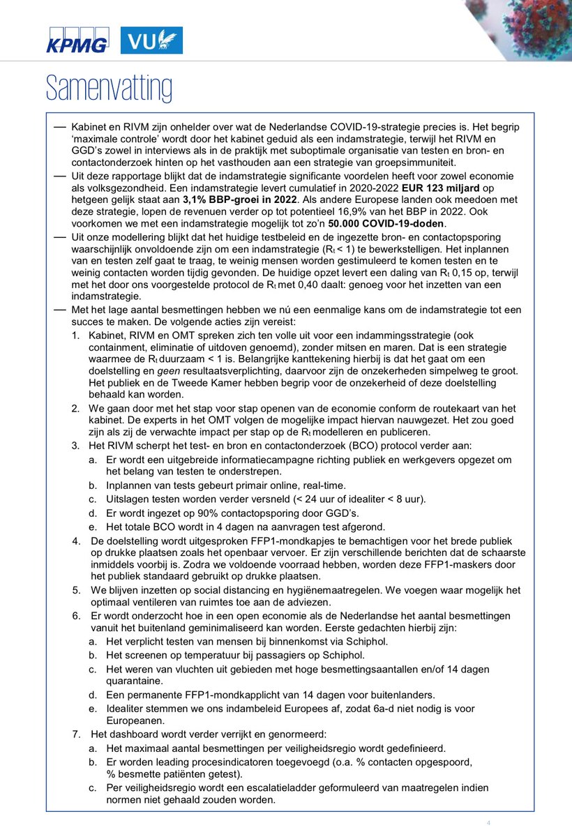DavidIkkersheim's tweet photo. 1. Vandaag publiceren KPMG en VU (@XanderKoolman) rapport: 'De tweede golf dat zijn wij.' Samenvatting:
🔸Indamstrategie levert 123 (!) MRD EUR op en bespaart tot 50.000 COVID-19 doden
🔸versnellen test en bron en contactonderzoek genoeg om indamstategie te laten werken
👇 https://t.co/ky0GgGCF5G