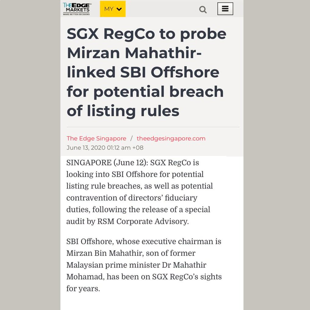 Lovelydarshan Sur Twitter Mirzan Mahathir Bakal Disiasat Oleh Kerajaan Singapura