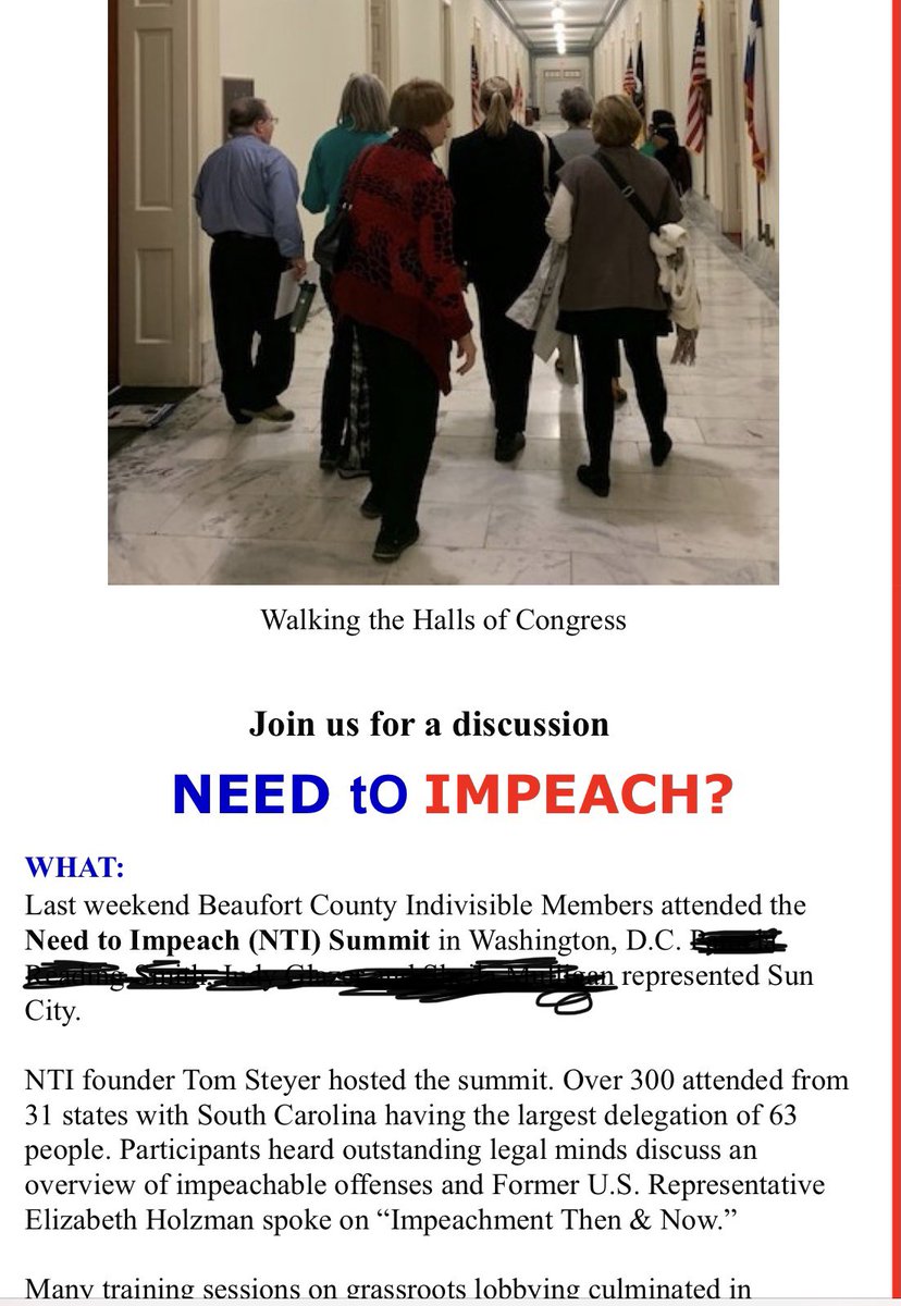 Example from 2019Step 1 have leaders come to DC for training.Ex from SC 1-2019 Summit in DC BTW- Republicans found out they met privately with Joe Cunningham’s chief of staff. (Joe is heavily involved in I.N.D.I.V.I.S.I.B.L.E)