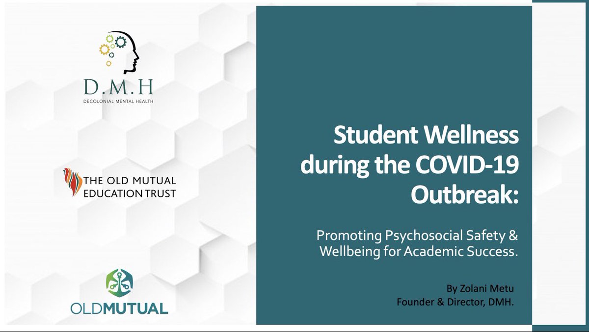 We’re proud to work with bursary providers such as the Old Mutual Education Trust @OldMutualSA promoting psychosocial wellbeing among students during this #COVID19inSA #lockdown #DMHSolutions